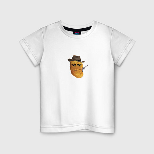 Детская футболка Нагетс ковбой / Белый – фото 1