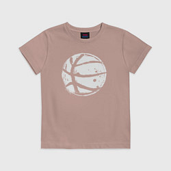 Футболка хлопковая детская Basket balls, цвет: пыльно-розовый