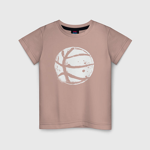 Детская футболка Basket balls / Пыльно-розовый – фото 1