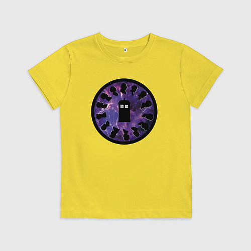 Детская футболка Тардис в космосе / Желтый – фото 1