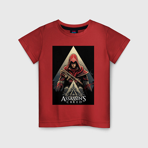 Детская футболка Assassins creed красный костюм / Красный – фото 1