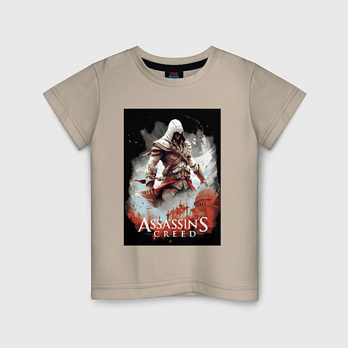 Детская футболка Assassins creed poster / Миндальный – фото 1