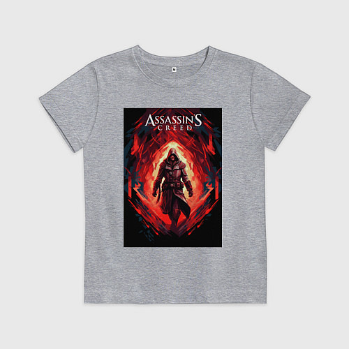 Детская футболка Assassins creed свозь пламя / Меланж – фото 1