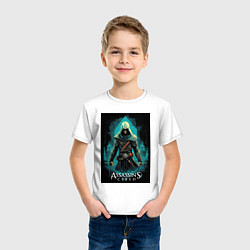Футболка хлопковая детская Assassins creed изумрудный туман, цвет: белый — фото 2