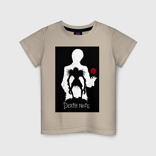 Детская футболка Тетрадь смерти Рюк яблоко / Миндальный – фото 1
