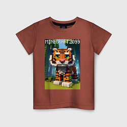 Детская футболка Funny tiger cub - Minecraft