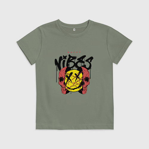 Детская футболка Счастливый вайб / Авокадо – фото 1