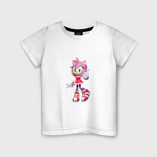 Детская футболка Соник Эми / Белый – фото 1