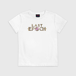 Футболка хлопковая детская Logo Last Epoch, цвет: белый