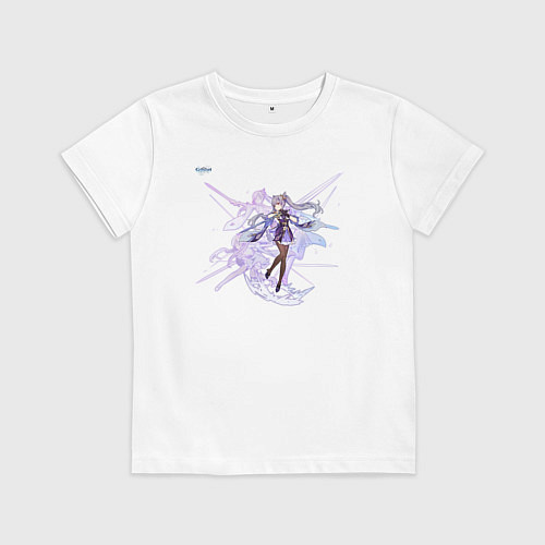 Детская футболка Кэ Цин из Геншин Импакт / Белый – фото 1