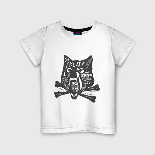 Детская футболка Creative Wolf / Белый – фото 1