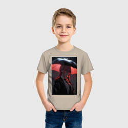 Футболка хлопковая детская Человек-бензопила Макима, цвет: миндальный — фото 2