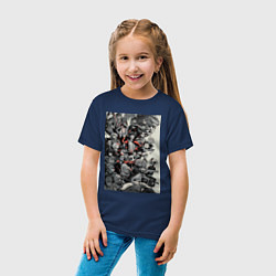 Футболка хлопковая детская Ван-Пис Луффи Монки Д, цвет: тёмно-синий — фото 2