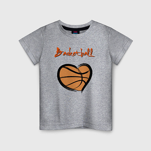 Детская футболка Basket lover / Меланж – фото 1