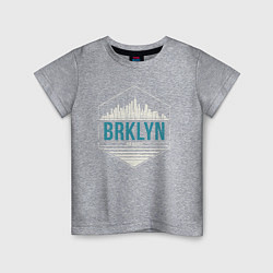 Футболка хлопковая детская Brooklyn city, цвет: меланж