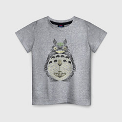 Футболка хлопковая детская Forest Totoro, цвет: меланж