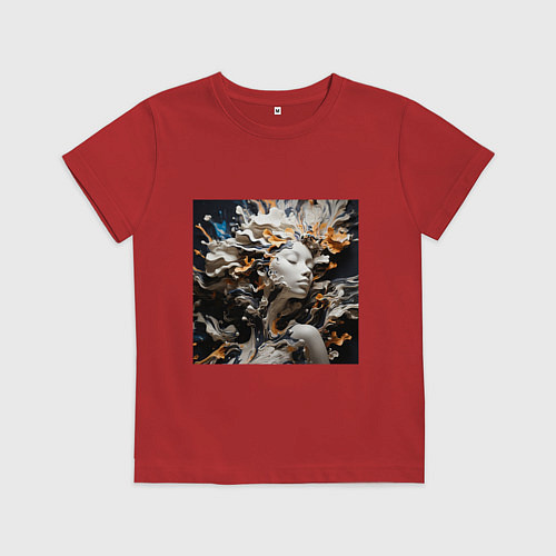 Детская футболка Женски силуэт из акрила / Красный – фото 1