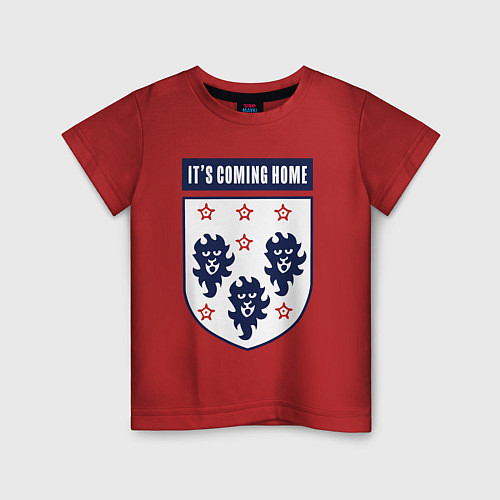 Детская футболка Англия возвращается домой / Красный – фото 1