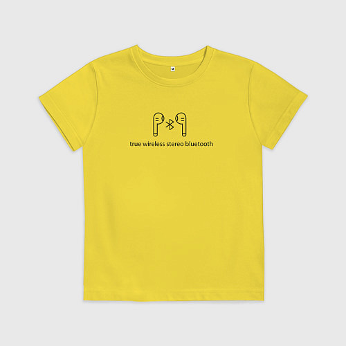 Детская футболка True wireless stereo bluetooth / Желтый – фото 1