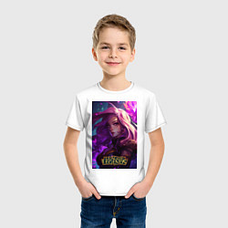 Футболка хлопковая детская League of Legends Kaisa Kda, цвет: белый — фото 2
