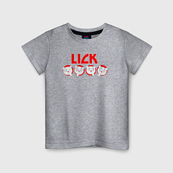 Футболка хлопковая детская Kiss lick, цвет: меланж