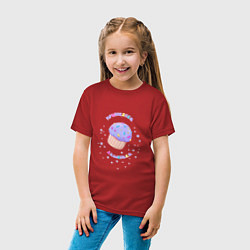 Футболка хлопковая детская Принцесса Дашенька, цвет: красный — фото 2