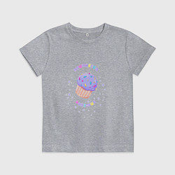 Футболка хлопковая детская Принцесса Виктория, цвет: меланж