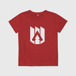 Футболка хлопковая детская Стилизованный логотип Апекс Легенд, цвет: красный