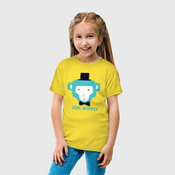 Футболка хлопковая детская Cool monkey, цвет: желтый — фото 2