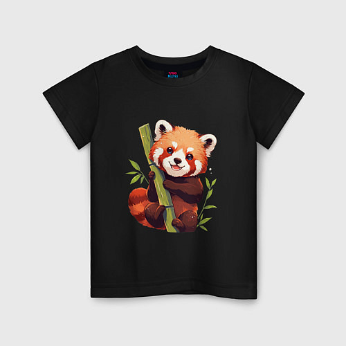 Детская футболка The Red Panda / Черный – фото 1