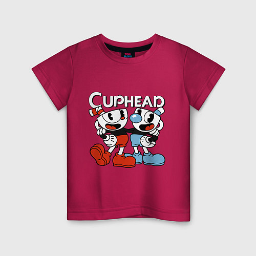 Детская футболка Cuphead and Mugman / Маджента – фото 1