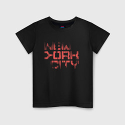 Футболка хлопковая детская New york city streetwear, цвет: черный