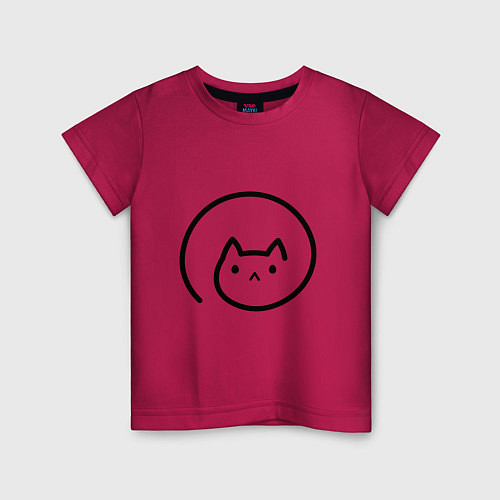Детская футболка Кошака / Маджента – фото 1