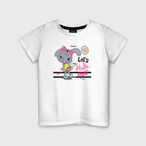 Детская футболка Lets hula hoop / Белый – фото 1