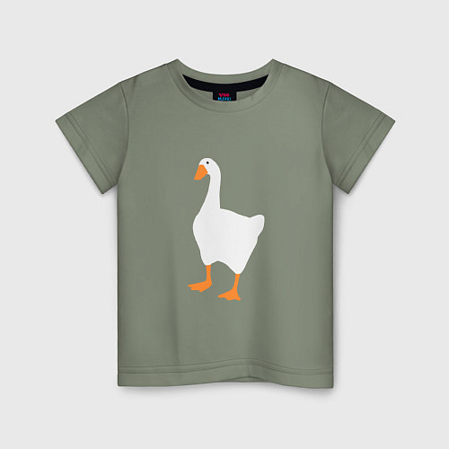 Детская футболка Untitled goose game honk / Авокадо – фото 1