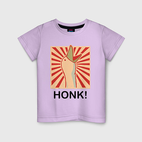 Детская футболка Гусь honk / Лаванда – фото 1