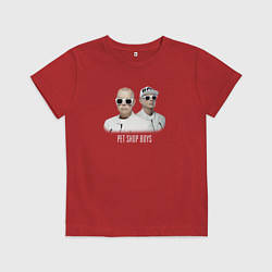 Футболка хлопковая детская Pet Shop Boys - A Band, цвет: красный
