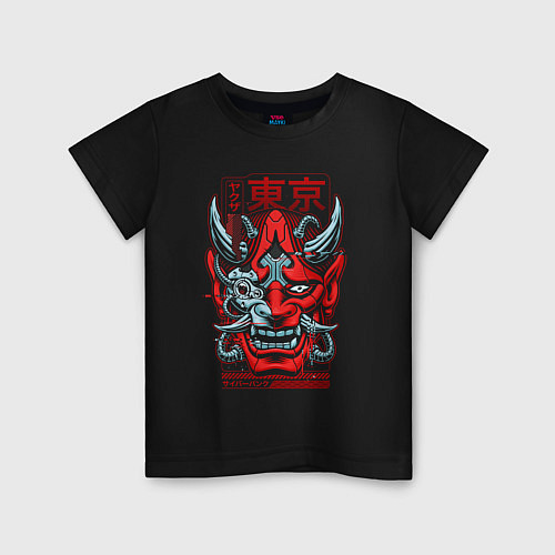 Детская футболка Cyberpunk 2077 samurai colored / Черный – фото 1