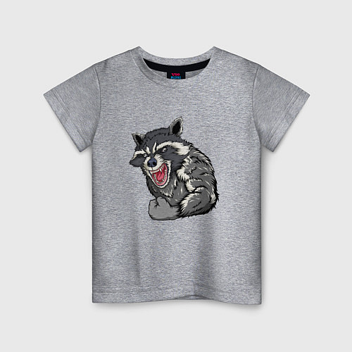 Детская футболка Raccoon / Меланж – фото 1