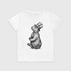 Детская футболка Заяц в цилиндре