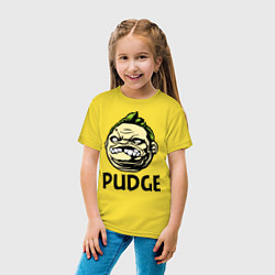 Футболка хлопковая детская Pudge Face, цвет: желтый — фото 2