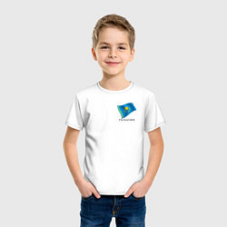 Футболка хлопковая детская Im Kazakh - motto, цвет: белый — фото 2