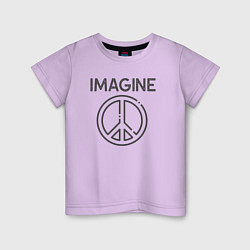 Футболка хлопковая детская Peace imagine, цвет: лаванда