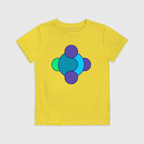 Детская футболка Геометрия из окружностей / Желтый – фото 1