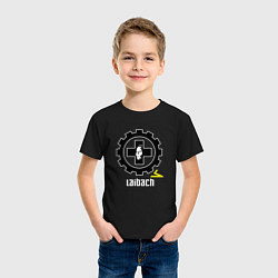 Футболка хлопковая детская Laibach - A face, цвет: черный — фото 2