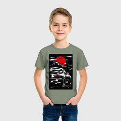 Футболка хлопковая детская Мазда mx5 miata, цвет: авокадо — фото 2