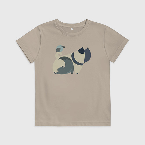 Детская футболка Милые друзья / Миндальный – фото 1