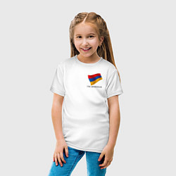Футболка хлопковая детская Im Armenian - motto, цвет: белый — фото 2