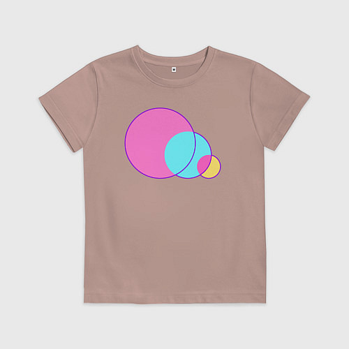 Детская футболка Три пересеченных круга / Пыльно-розовый – фото 1
