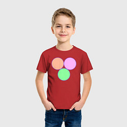 Футболка хлопковая детская Три круга, цвет: красный — фото 2